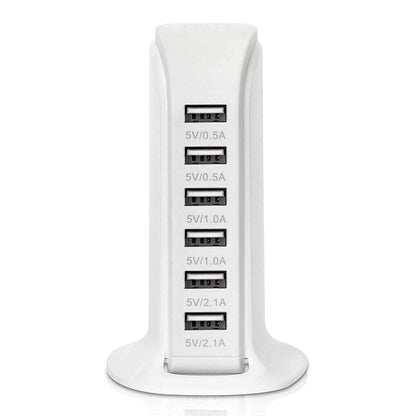 40-Watt 6-Port USB Charging Station for Smart Phones and Tablets