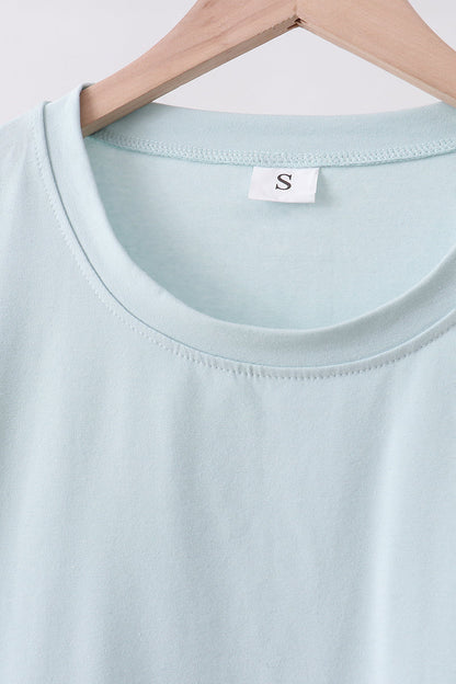 Turquoise scalloped mom&me shorts set