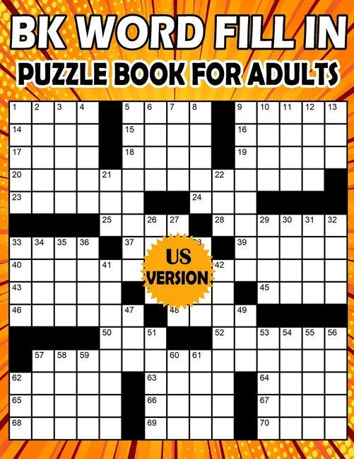 BK Word fill in puzzle book for adults: fill ins puzzle book for adults & seniors - Puzzle from (BK Bouchama) - Paperback