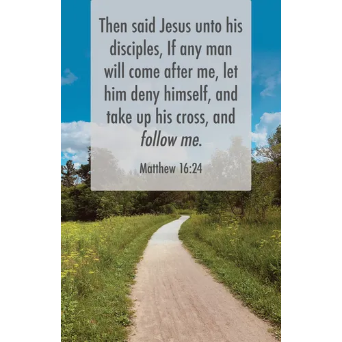 General Worship Bulletin: Follow Me (Package of 100): Matthew 16:24 (Kjv) - Paperback