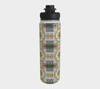 Gold Star Pattern Steel Water Bottle