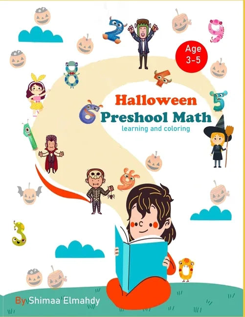 Halloween preschool math learning and coloring - Paperback