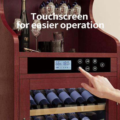 Nuvia Luxury 43-Bottle Freestanding Low Noise Wine Cooler Cabinet (SAK56084)