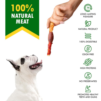 Rawhide Treats for Dogs Duck & Chicken Grain-Free Chews Dental Support