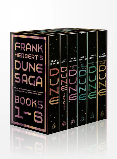 Frank Herbert's Dune Saga 6-Book Boxed Set: Dune, Dune Messiah, Children of Dune, God Emperor of Dune, Heretics of Dune, Andchapterhouse: Dune - Paperback