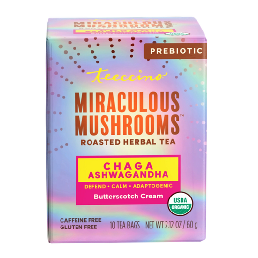 Chaga Ashwagandha Butterscotch Cream Mushroom Herbal Tea