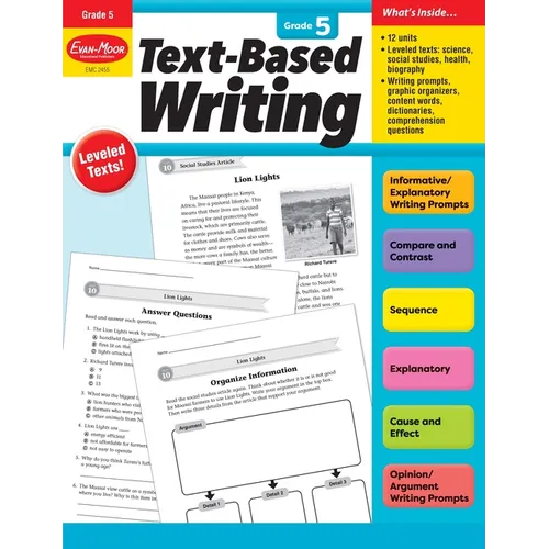 Text-Based Writing, Grade 5 Teacher Resource - Paperback