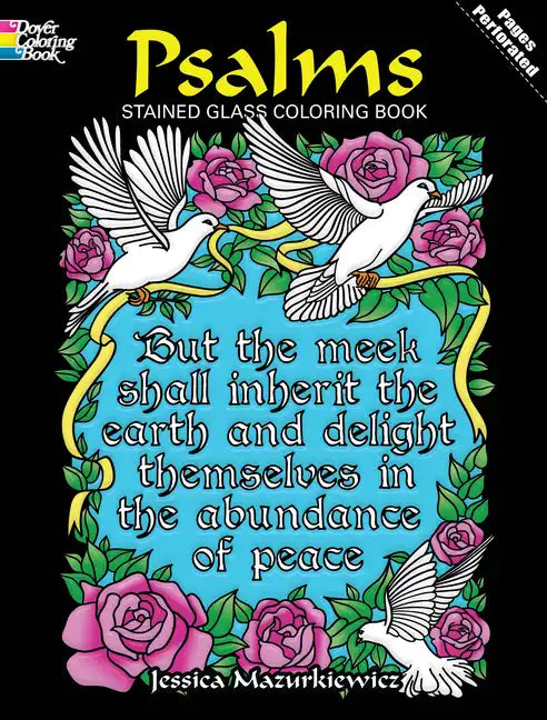 Psalms Stained Glass Coloring Book - Paperback