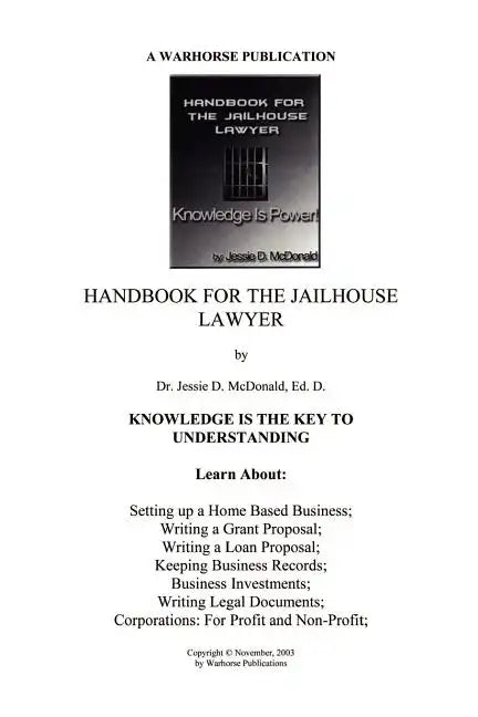 Handbook for Jailhouse Lawyers - Paperback