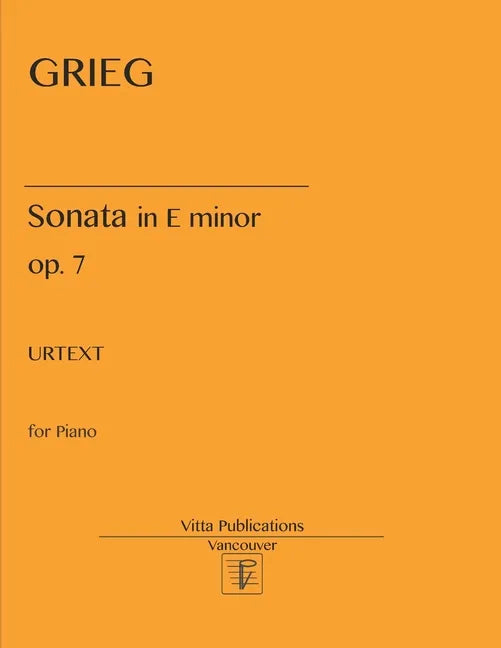 E. Grieg. Sonata in E minor, op. 7 - Paperback