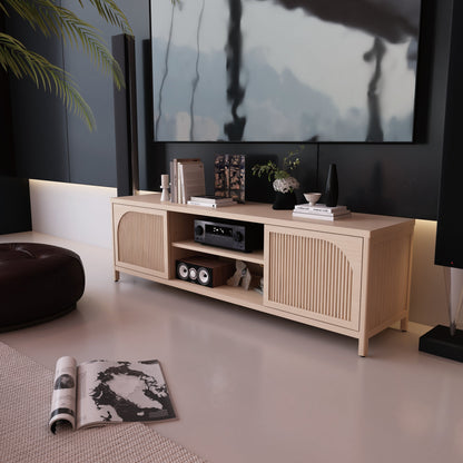 Sustainable Bamboo TV Media Console (Natural Finish)