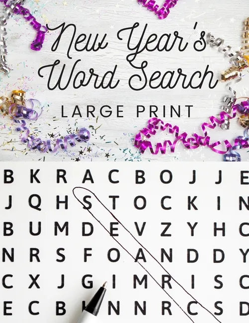 New Year's Word Search: Large Print Word Search All About New Year's - Paperback