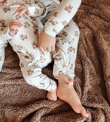 Valentines Teddy Bear 2pc Bamboo Pajamas