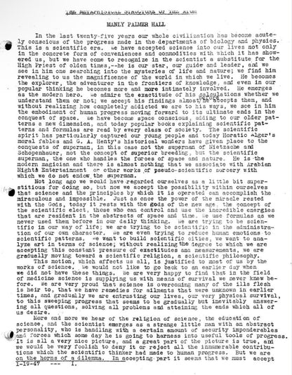 The Metaphysical Structure of the Atom  — Manly P. Hall