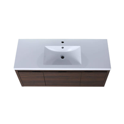 Nuvia Floating Bathroom Vanity With Resin Sink Soft Close Doors (SAK82560)