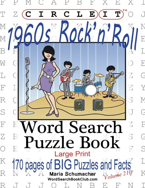 Circle It, 1960's Rock'n'Roll, Word Search, Puzzle Book - Paperback