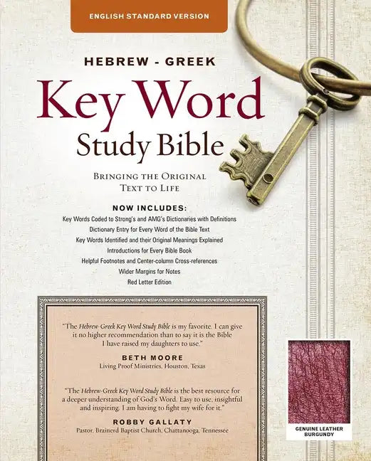 Hebrew-Greek Key Word Study Bible-ESV: Key Insights Into God's Word - Leather