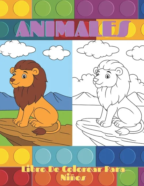 ANIMALES - Libro De Colorear Para Niños: Animales Marinos, Animales de Granja, Animales de la Selva, Animales del Bosque Y Animales del Circo - Paperback