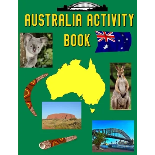 Australia Activity Book: Coloring Pages and Wordsearch - Paperback