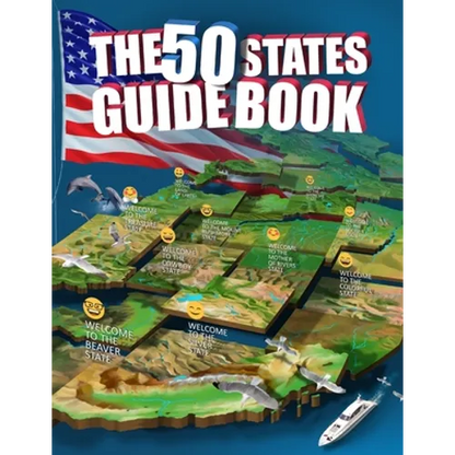 The 50 States Guide Book: Explore The USA With State-By-State Fact Filled Maps! - Paperback
