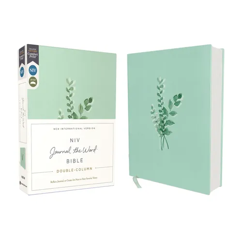 Niv, Journal the Word Bible, Double-Column, Cloth Over Board, Teal, Red Letter Edition, Comfort Print: Reflect, Take Notes, or Create Art Next to Your - Hardcover