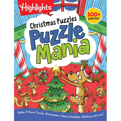 Christmas Puzzles: Kids Christmas Puzzle Book with Mazes, Hidden Pictures, Matching Games and More Than 100 Holiday Activities for Kids 6 and Up - Paperback