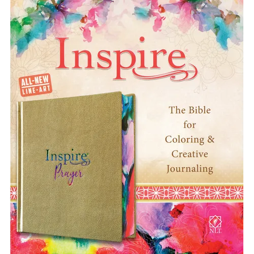 Inspire Prayer Bible NLT (Hardcover Leatherlike, Metallic Gold): The Bible for Coloring & Creative Journaling - Imitation Leather