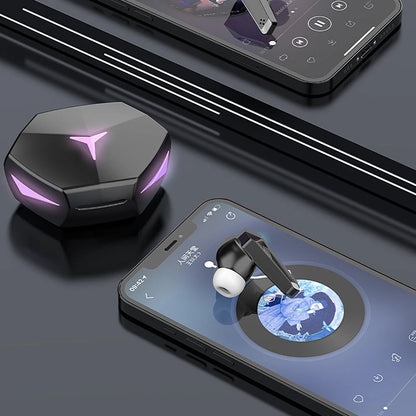 Wireless Earbuds for iOS & Android Phones, Bluetooth 5.2 in-Ear Headphones with Extra Bass, Built-in Mic, Soft in-Ear Sleep Earbuds Gaming Earbuds 60ms Low Latency TWS Bluetooth Earphone with Mic Bass Audio Sound Positioning Wireless Headphones
