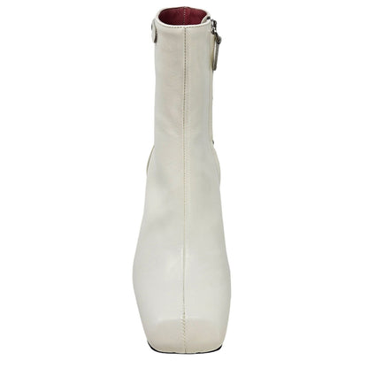 The Keli Off White Ankle Boot