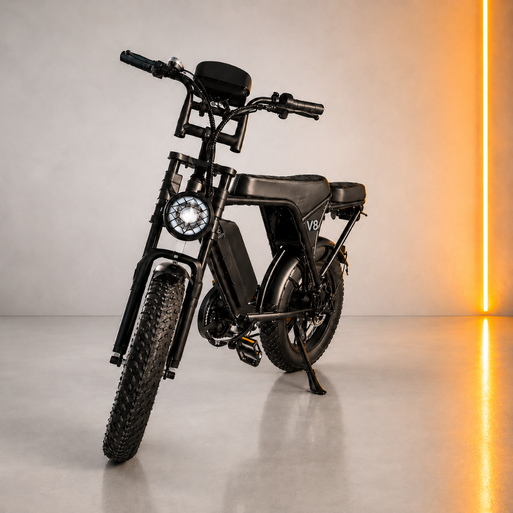 V8 Fat Tire Electric Bike (1000W–1500W)