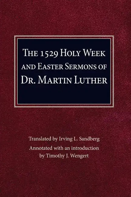 Holy Week and Easter Sermons - Paperback