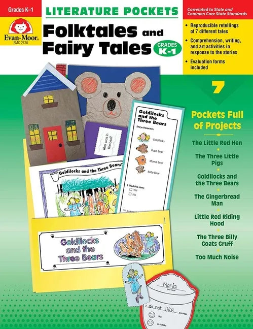 Literature Pockets: Folktales & Fairy Tales, Kindergarten Grade 1 Teacher Resource - Paperback