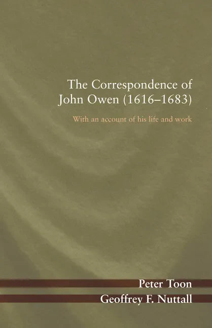 The Correspondence of John Owen (1616-1683) - Paperback