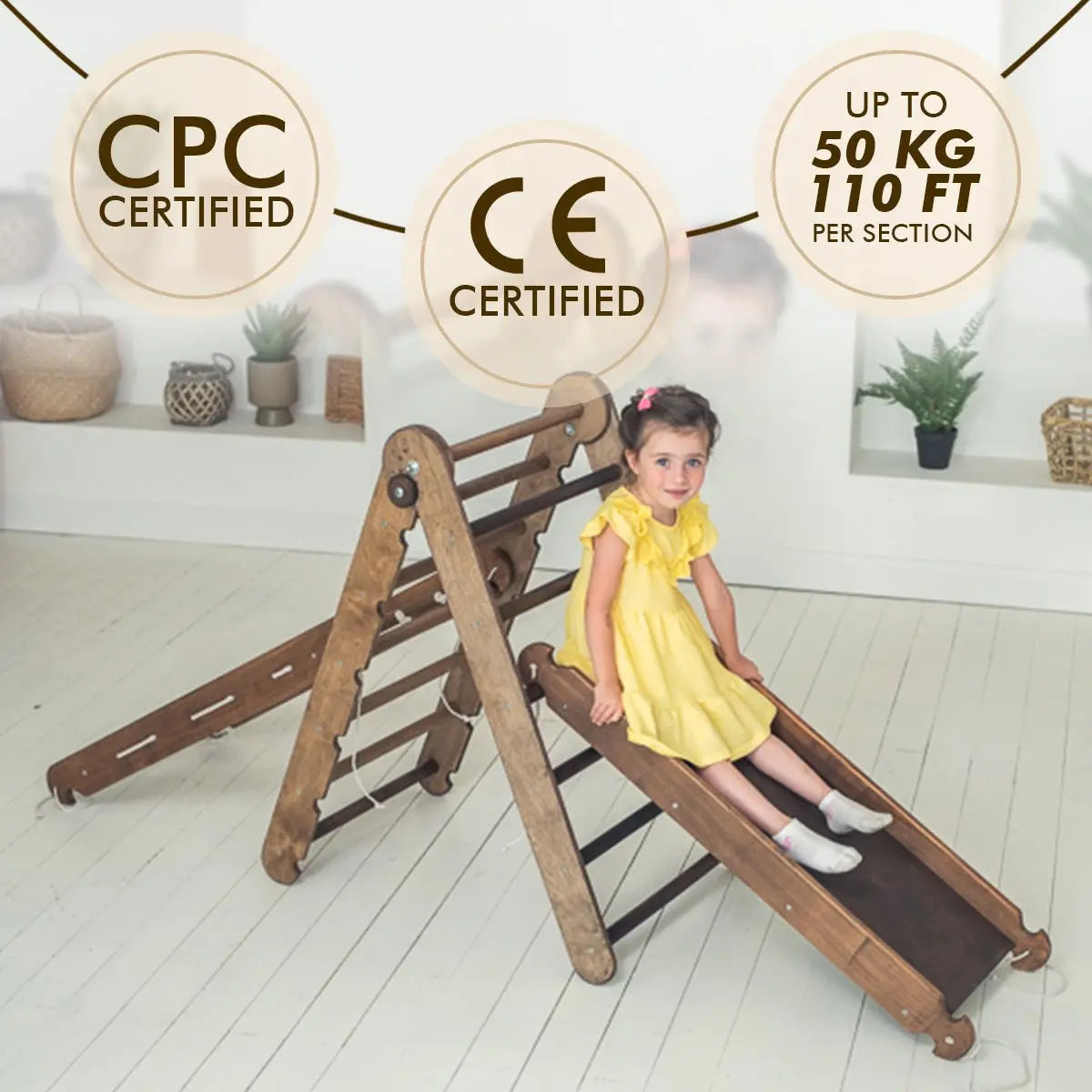Montessori Triangle Ladder - Handmade Climber for Kids 1-7 y.o.