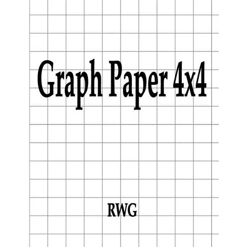 Graph Paper 4x4: 50 Pages 8.5" X 11" - Paperback