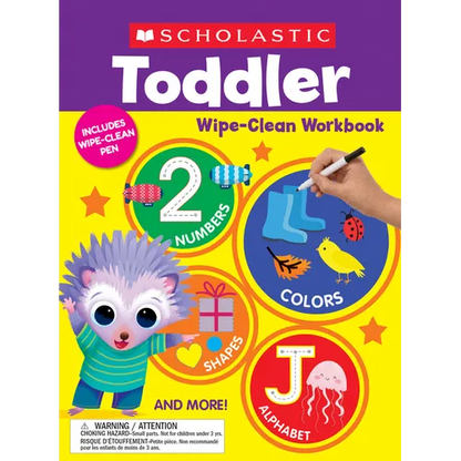 Scholastic Toddler Wipe-Clean Workbook - Paperback