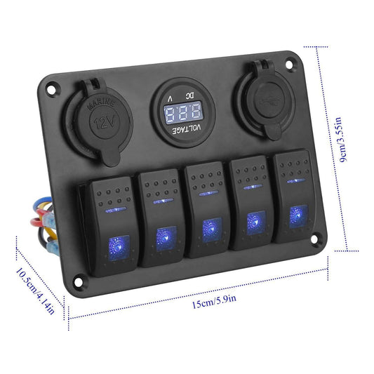 5 Gang Marine Panel Switch