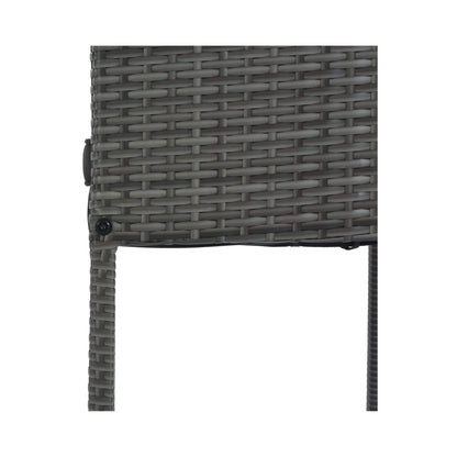 Alora 5-Piece Wicker Patio Bar Set With Cushions & Acacia Table (SAK26801)