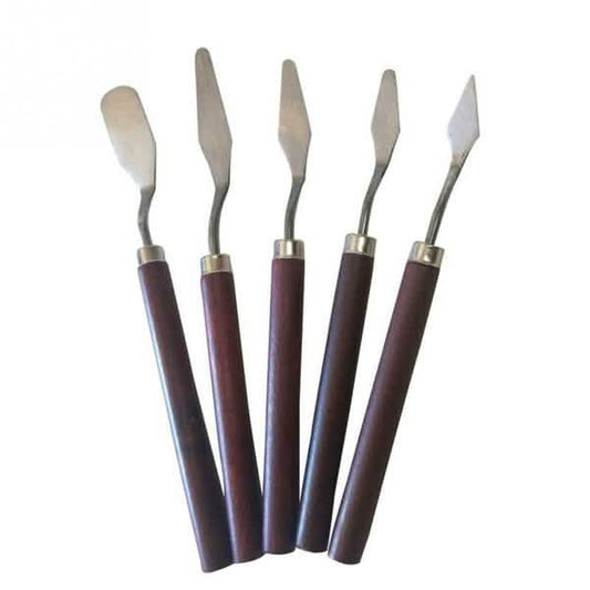 5-Pieces: Palette Steel Oil For Professional Stainless Knife Tool Painting Spatula