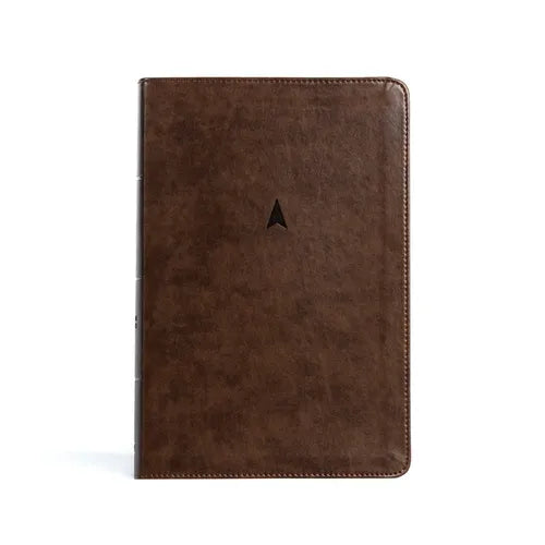 CSB Personal Size Giant Print Bible, Brown Leathertouch, Indexed - Imitation Leather