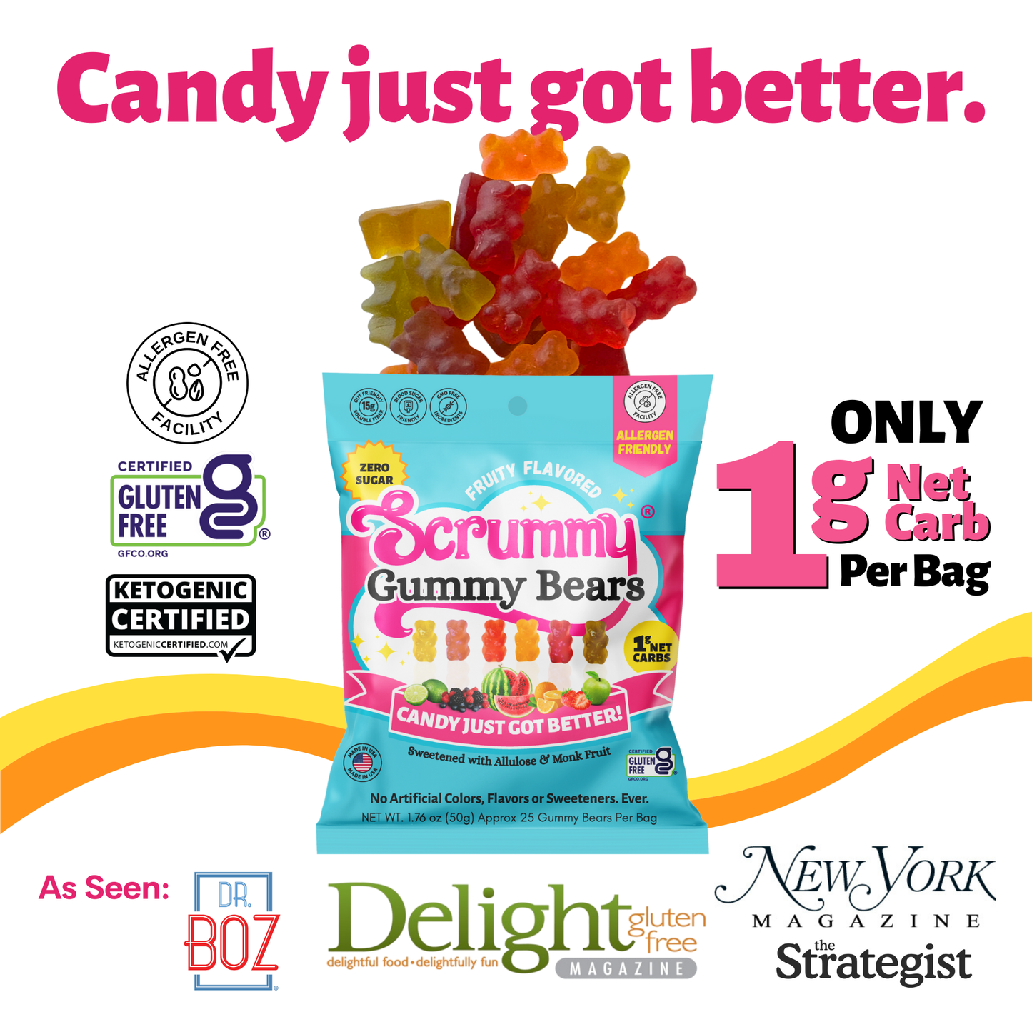 SWITCH® Scrummy Gummy Bears 8-ct Box 1.8oz Bags