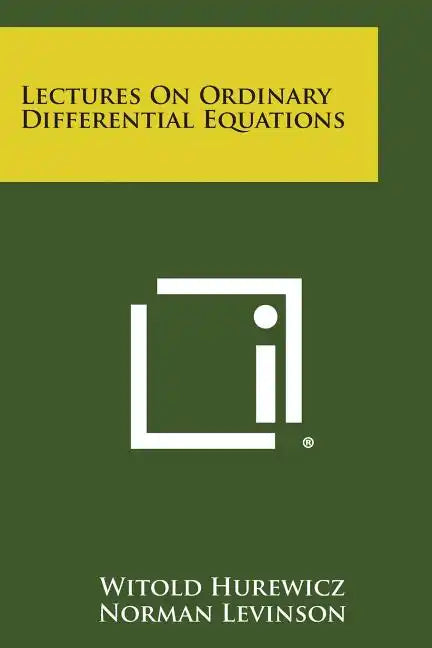 Lectures On Ordinary Differential Equations - Paperback