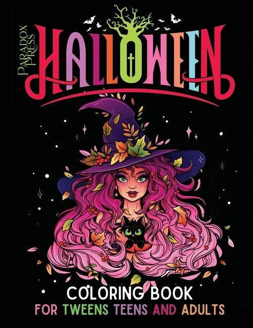 Halloween Coloring Book For Tweens Teens And Adults: Ideal gift idea. One sided pages - cutout and laminate for wall art and placemats. - Paperback