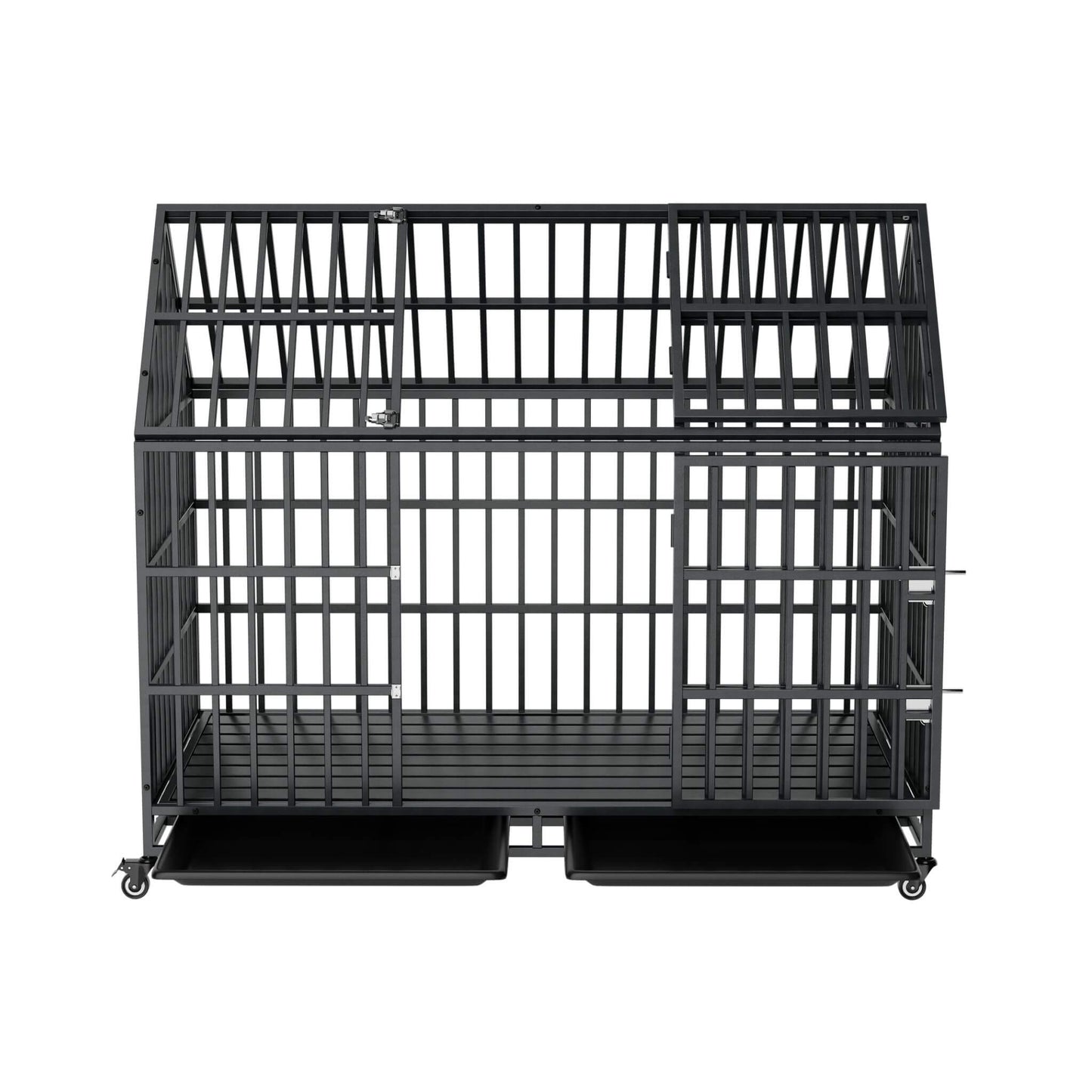 52-Inch Heavy-Duty Dog Crate With Roof Top Escape Proof Design (SAK90267)