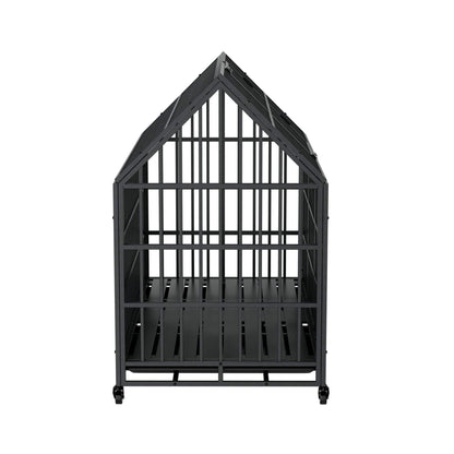 52-Inch Heavy-Duty Dog Crate With Roof Top Escape Proof Design (SAK90267)