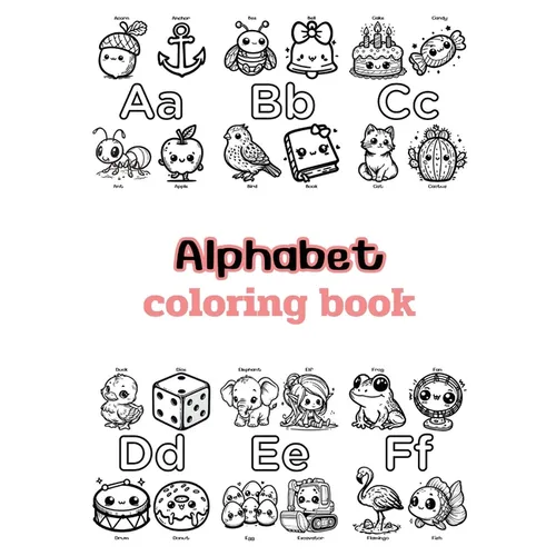Alphabet coloring book: Children's coloring pages + word search puzzles - Paperback