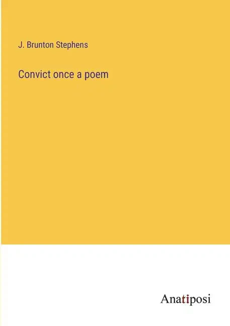 Convict once a poem - Paperback