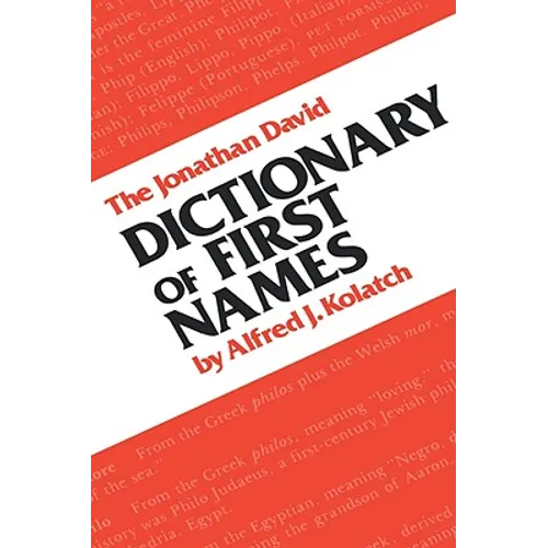 Dictionary of First Names - Hardcover