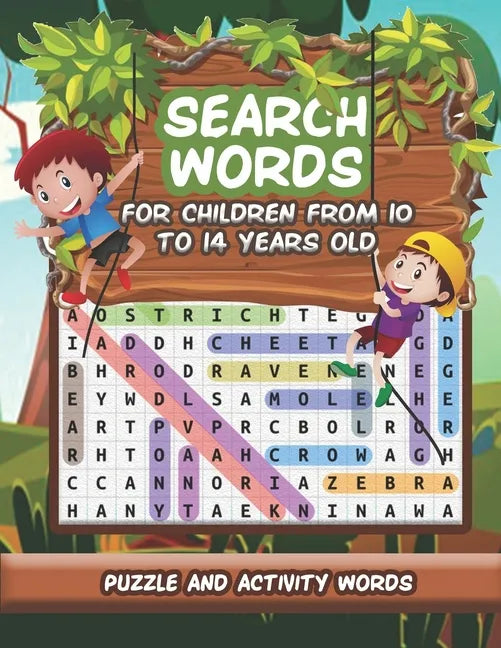 word search puzzle books for children from 10 to 14 years old: High Frequency Words Activity Book for Raising Confident - Paperback