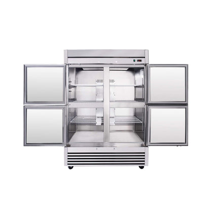 54-Inch 49 Cu.Ft Commercial 6-Shelves Stainless Steel Reach-In Freezer (SAK10247)